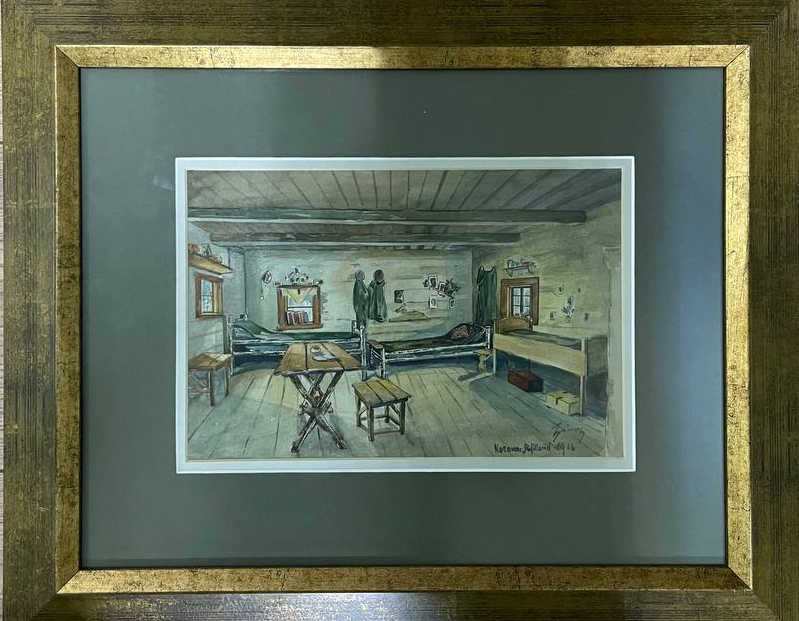 ЛОТ 18 Старинный интерьер комнаты