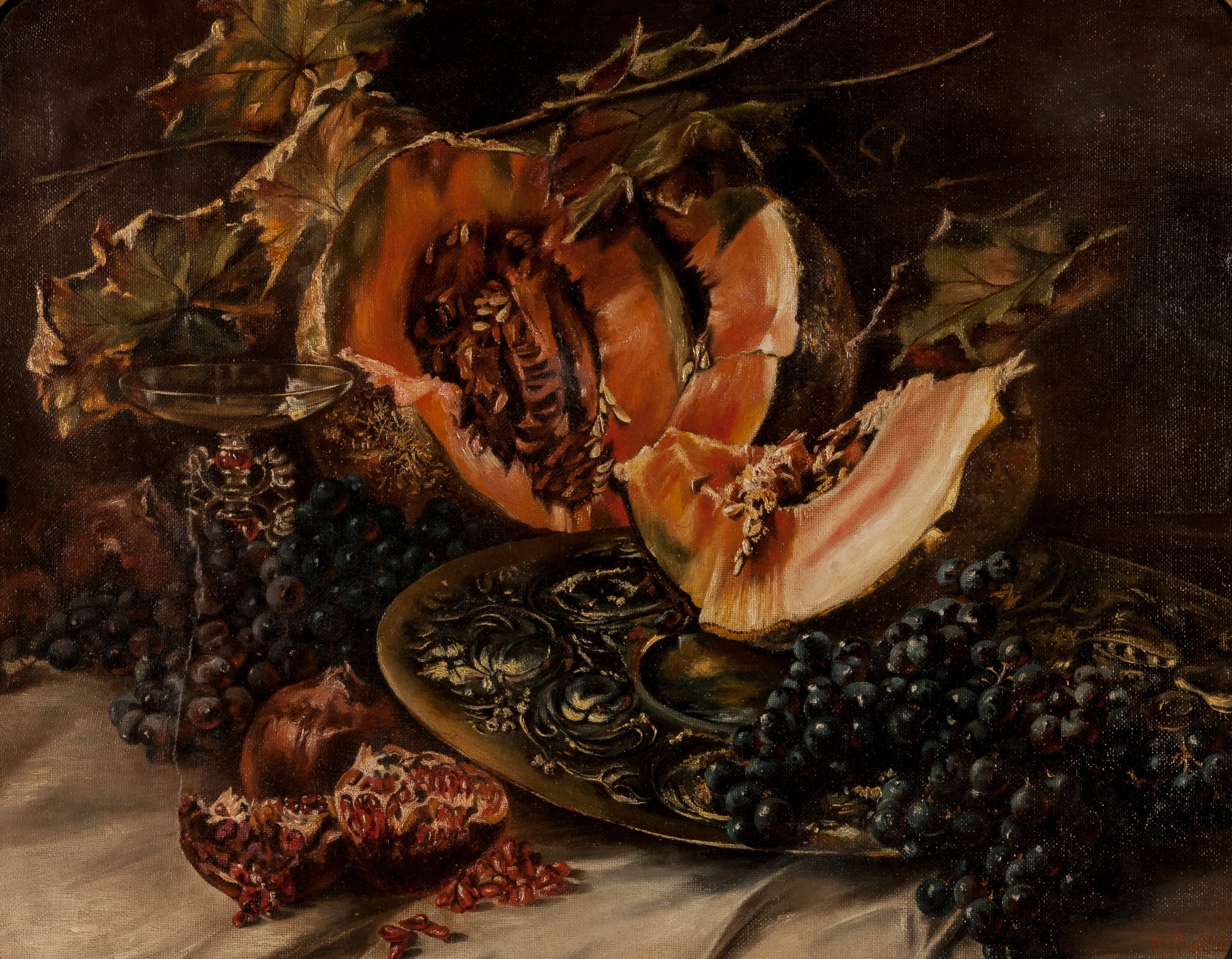 ЛОТ 3 Натюрморт с тыквой